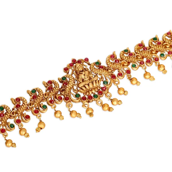 Multicolor_Traditional_Gold_Plated_Temple_Jewellery_With_Goddess_Lakshmi_Waist_Belt_|_Ethnic_Bridal_Kamarbandh_|_Kamarpatta_|_Kamarbandh_Belt_For_Wedding_|