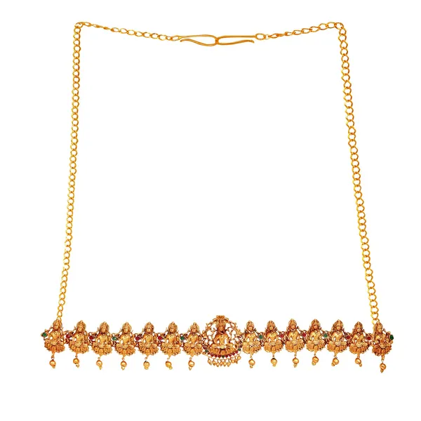 Multicolor_Traditional_Gold_Plated_Temple_Jewellery_With_Goddess_Lakshmi_Waist_Belt_Bridal_Kamarbandh_|_Kamarpatta_For_Women