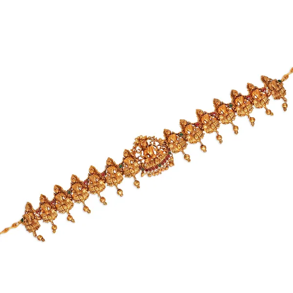 Multicolor_Traditional_Gold_Plated_Temple_Jewellery_With_Goddess_Lakshmi_Waist_Belt_Bridal_Kamarbandh_|_Kamarpatta_For_Women