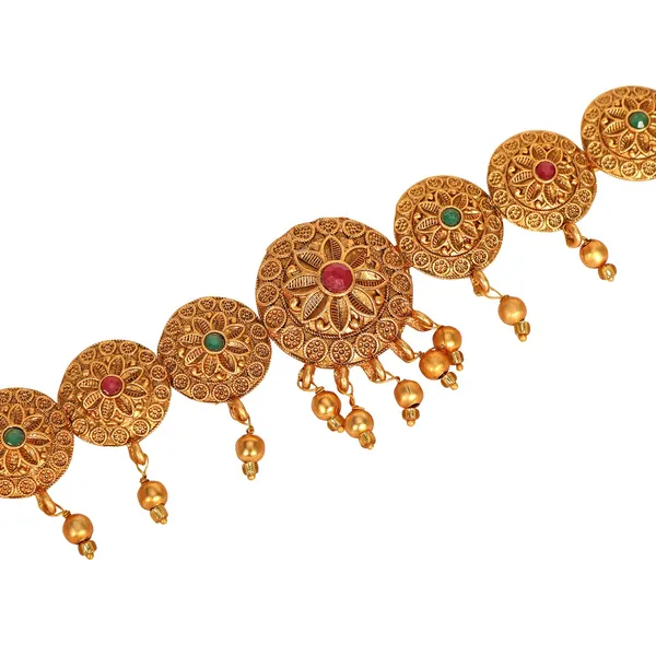 Multicolor_Traditional_Matte_Gold_Plated_Red_&_Green_Stones_Studded_Handcrafted_Waist_Belt_|_Bridal_Kamarbandh_|_Kamarpatta_For_Women_And_Girls_Pack_Of_1