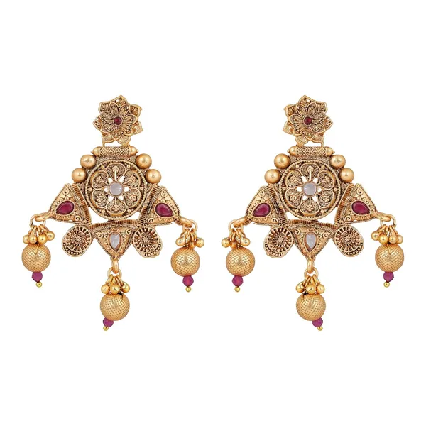 Gold_Antique_Design_Inspired_Matte_Gold_Plated_Ruby_Red_Stones_And_Pearls_Embedded_Statement_Necklace_Set_With_Dangle_Earrings_For_Women_And_Girls_(Gold1)