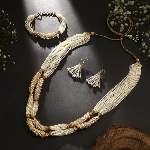 Gold_Plated_Stylish_Wedding_Style_Handcrafted_Long_Multi_Strand_Pearl_Jaipuri_Mala_Necklace_With_Earrings_Set_For_Women_And_Girls_Set_Of_1