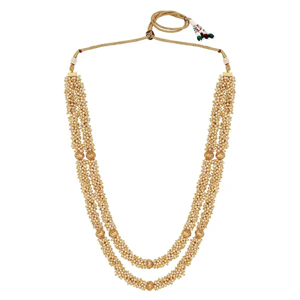 Gold_Plated_Stylish_Wedding_Style_Handcrafted_Long_Multi_Strand_Pearl_Jaipuri_Mala_Necklace_With_Earrings_Set_For_Women_And_Girls_Set_Of_1