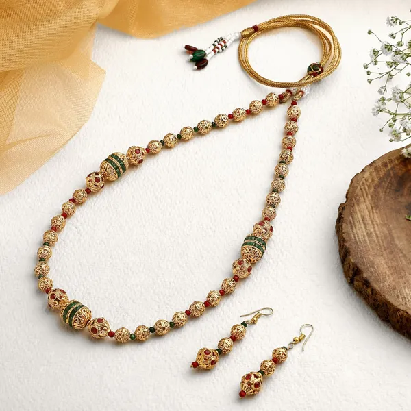 Gold_Plated_Stylish_Wedding_Style_Handcrafted_Long_Multi_Strand_Pearl_Jaipuri_Mala_Necklace_With_Earrings_Set_For_Women_And_Girls_Set_Of_1