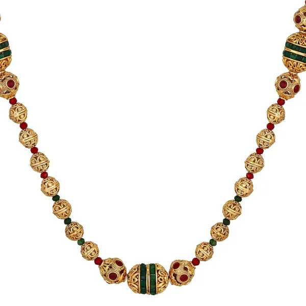 Gold_Plated_Stylish_Wedding_Style_Handcrafted_Long_Multi_Strand_Pearl_Jaipuri_Mala_Necklace_With_Earrings_Set_For_Women_And_Girls_Set_Of_1