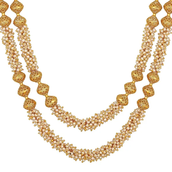 Gold_Plated_Stylish_Wedding_Style_Handcrafted_Long_Multi_Strand_Pearl_Jaipuri_Mala_Necklace_With_Earrings_Set_For_Women_And_Girls_Set_Of_1