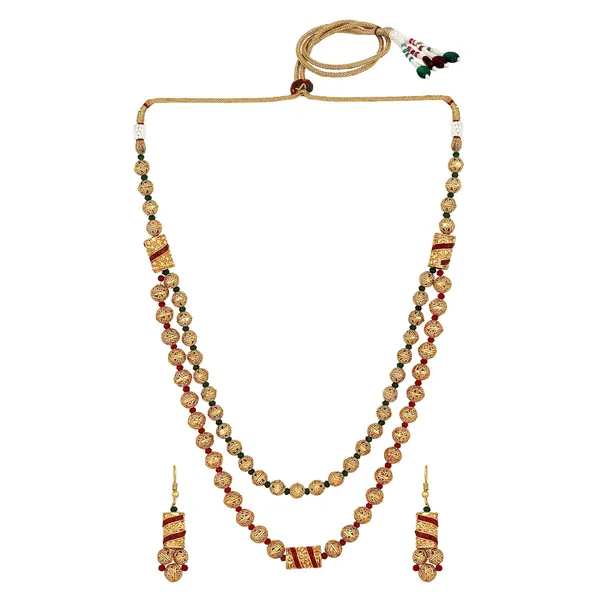 Gold_Plated_Stylish_Wedding_Style_Handcrafted_Long_Multi_Strand_Pearl_Jaipuri_Mala_Necklace_With_Earrings_Set_For_Women_And_Girls_Set_Of_1