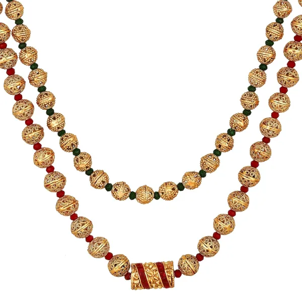 Gold_Plated_Stylish_Wedding_Style_Handcrafted_Long_Multi_Strand_Pearl_Jaipuri_Mala_Necklace_With_Earrings_Set_For_Women_And_Girls_Set_Of_1