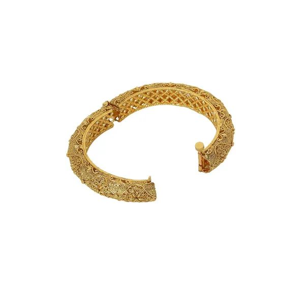 Gold_Traditional_Rajwadi_Rajasthani_Gold_Plated_Ethnic_Patla/Kada_Bangles_Set_Of_2_For_Women_||Gold_Plated_Bangles_For_Women