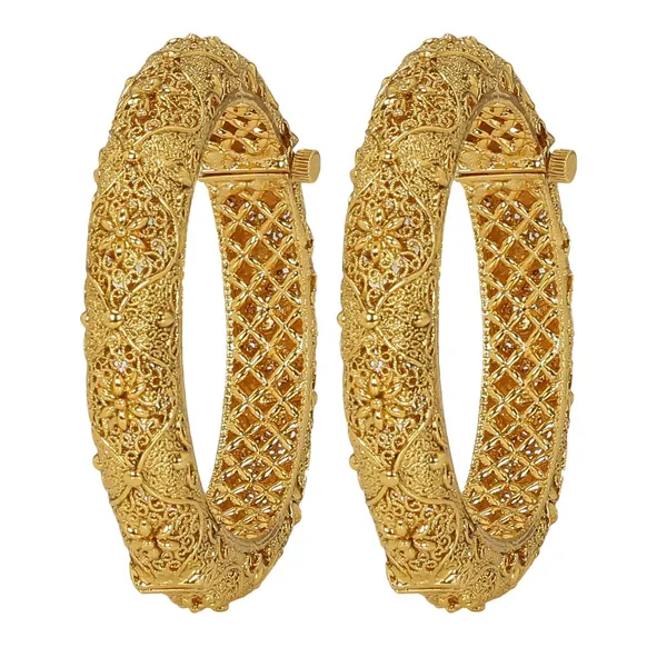 Gold_Traditional_Rajwadi_Rajasthani_Gold_Plated_Ethnic_Patla/Kada_Bangles_Set_Of_2_For_Women_||Gold_Plated_Bangles_For_Women