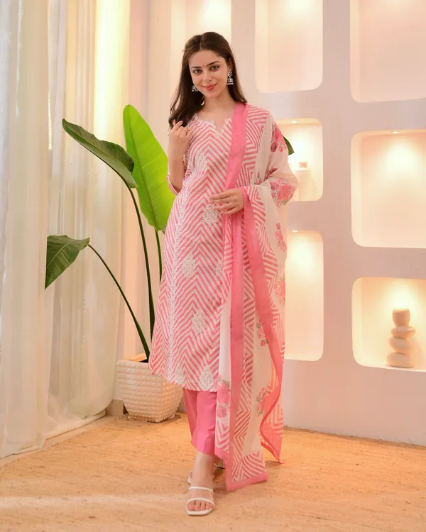 Pink_Cotton_Printed_Kurta_Set_For_Women
