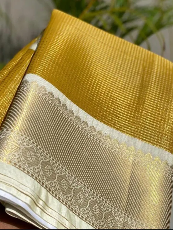 Banarasi_Gold_Kanjivaram_Inspired_Tissue_Silk_Wedding_Collection_Saree_With_Unstitched_Blouse_Piece