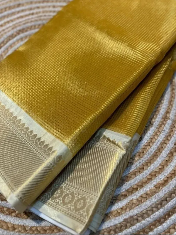 Banarasi_Gold_Kanjivaram_Inspired_Tissue_Silk_Wedding_Collection_Saree_With_Unstitched_Blouse_Piece
