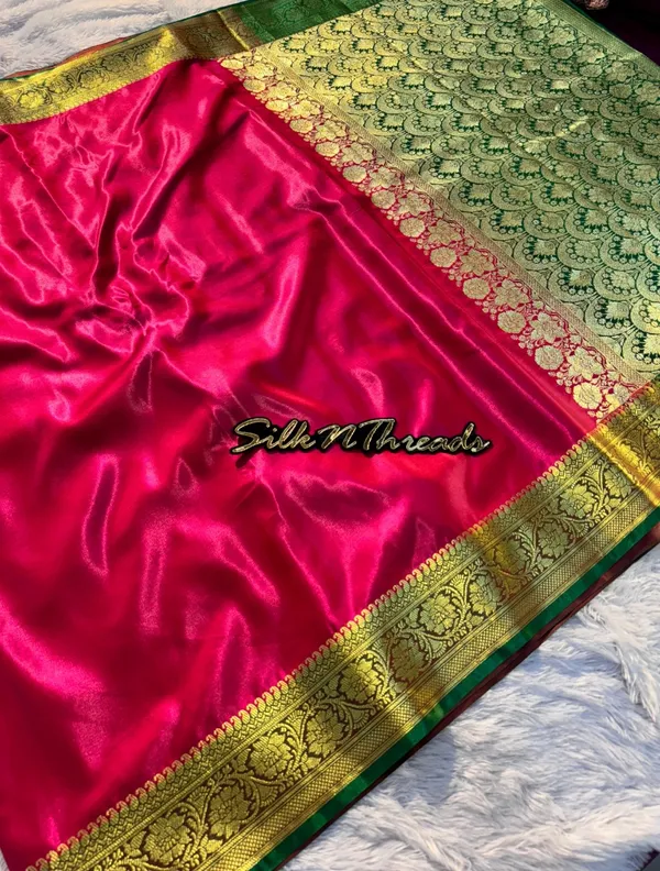 Banarasi_Satin_Silk_Saree_With_Dual_tone_Pattern