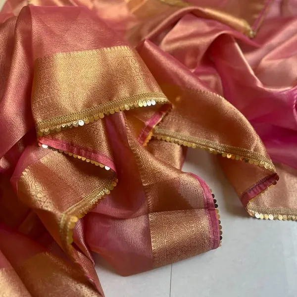 Banarasi_Rani_Pink_Jahnvi_Kapoor_Inspired_Tissue_Silk_Shimmer_Saree_With_Sequence_Lace_With_Unstitched_Blouse_Piece