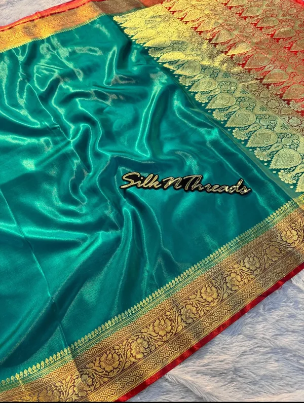 Banarasi_Satin_Silk_Saree_With_Dual_tone_Pattern