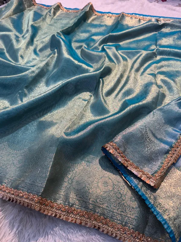 Banarasi_Pure_Tissue_Saree_with_Designer_Sequence_Lace_With_Unstitched_Blouse_Piece