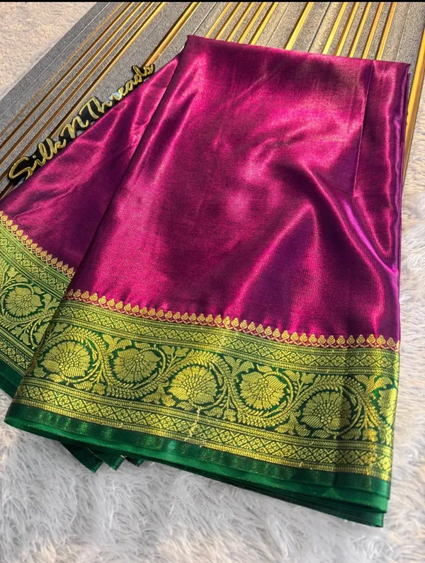 Banarasi_Satin_Silk_Saree_With_Dual_tone_Pattern