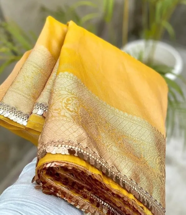 Banarasi_Yellow_Jahnvi_Kapoor_Inspired_Tissue_Silk_Shimmer_Saree_With_Sequence_Lace_With_Unstitched_Blouse_Piece
