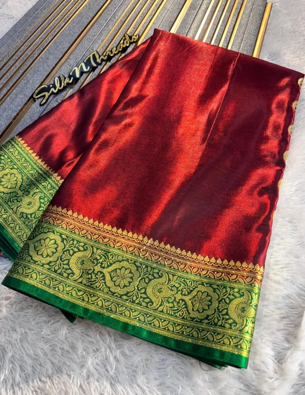 Banarasi_Satin_Silk_Saree_With_Dual_tone_Pattern