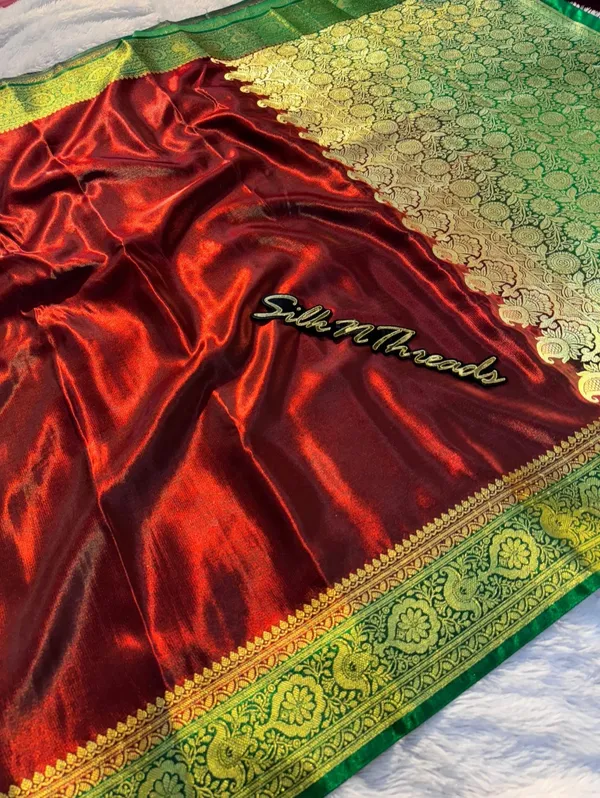 Banarasi_Satin_Silk_Saree_With_Dual_tone_Pattern