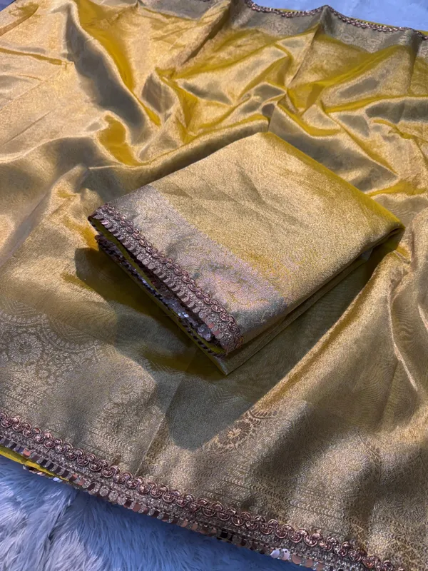 Banarasi_Pure_Tissue_Saree_with_Designer_Sequence_Lace_With_Unstitched_Blouse_Piece