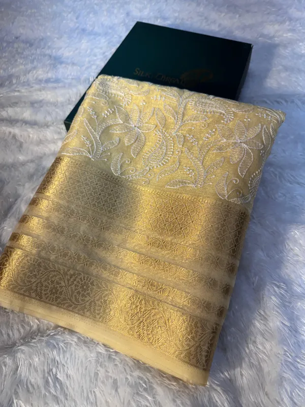 Never_Seen_Before_Organza_Shimmer_Silk_Chikankari_Saree