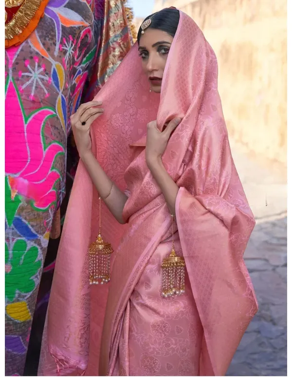 Kubera_Pattu_Baby_Pink_Softy_Silk_Saree_With_Ethnic_Motif_Copper_Zari_With_Unstitched_Blouse_Piece