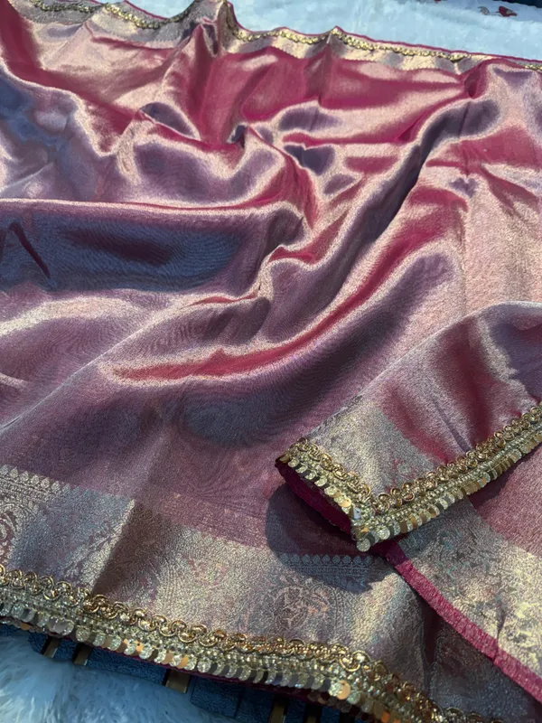 Banarasi_Pure_Tissue_Saree_with_Designer_Sequence_Lace_With_Unstitched_Blouse_Piece