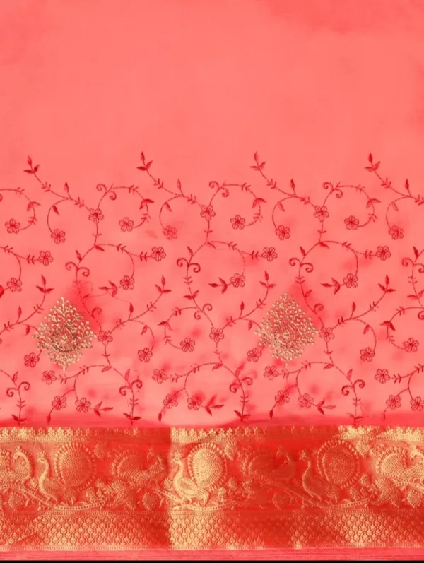 Organza_Silk_Resham_Embroidery_Saree_With_Tassels_With_Unstitched_Blouse_Piece
