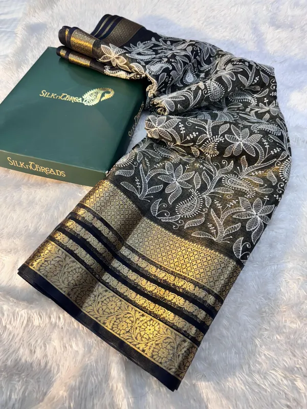 Never_Seen_Before_Organza_Shimmer_Silk_Chikankari_Saree