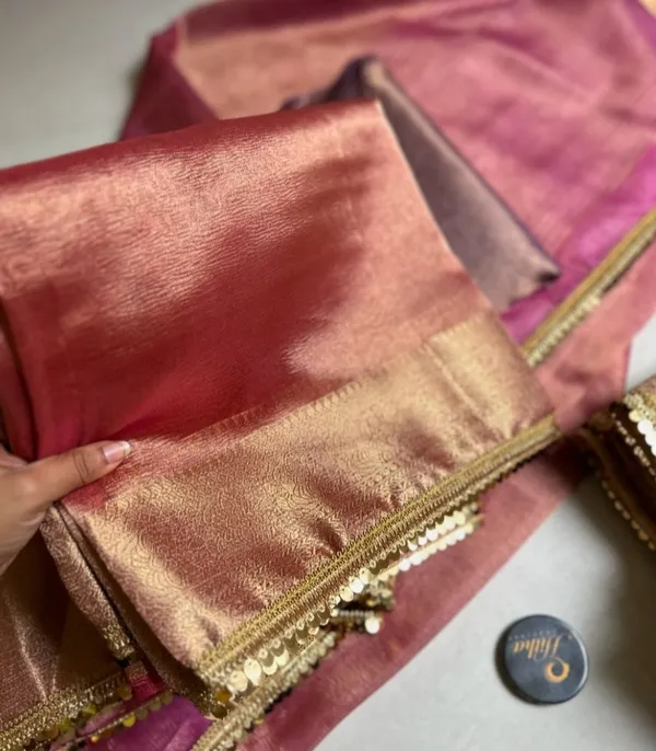 Banarasi_Strawberry_Red_Jahnvi_Kapoor_Inspired_Tissue_Silk_Shimmer_Saree_With_Sequence_Lace_With_Unstitched_Blouse_Piece
