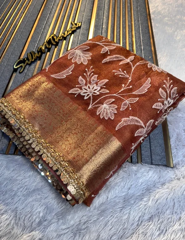 Organza_Shimmer_Silk_Chikankari_Embroidery_Saree_With_Designer_Lace