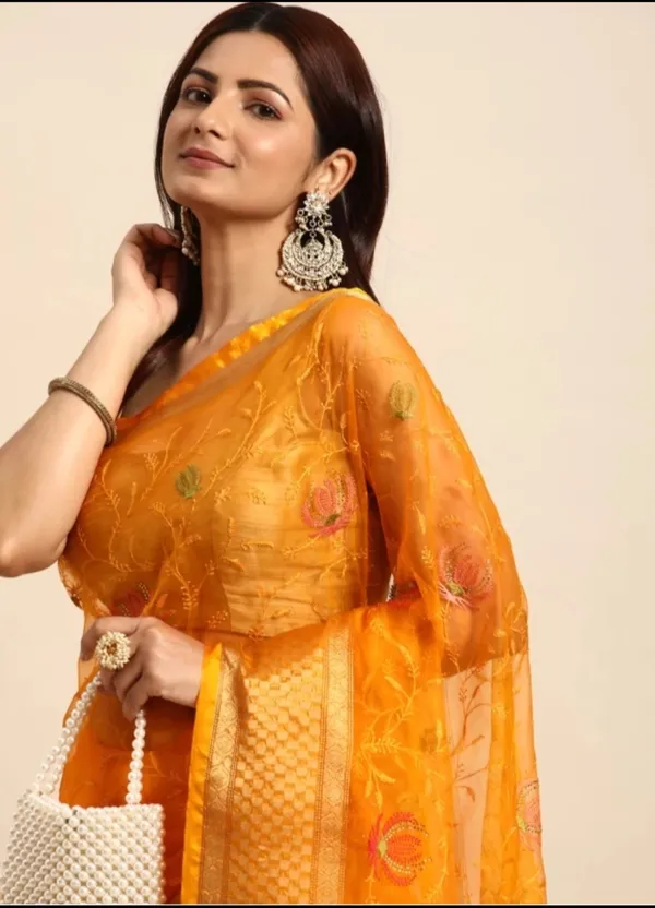 Organza_Silk_Resham_Embroidery_Saree_With_Tassels_With_Unstitched_Blouse_Piece