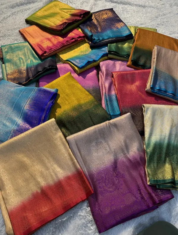 Kubera_Pattu_Mustard_Softy_Silk_Saree_With_Ethnic_Motif_Copper_Zari_With_Unstitched_Blouse_Piece