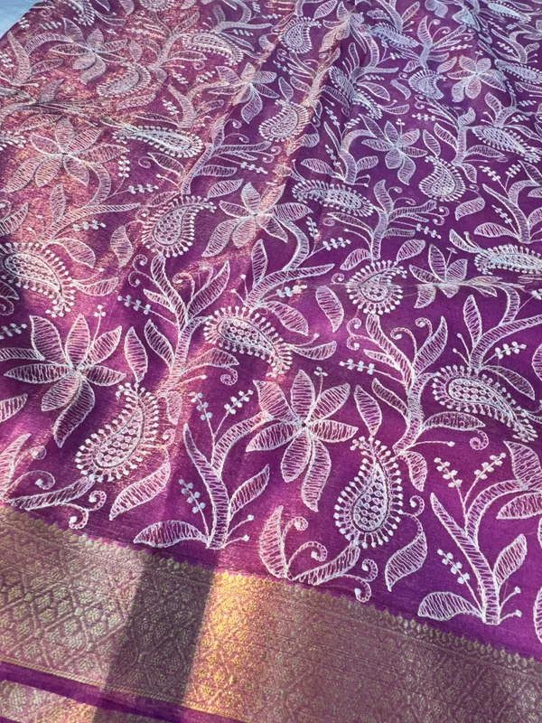 Never_Seen_Before_Organza_Shimmer_Silk_Chikankari_Saree