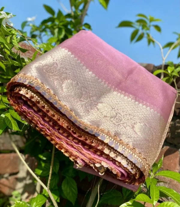Banarasi_Pink_Jahnvi_Kapoor_Inspired_Tissue_Silk_Shimmer_Saree_With_Sequence_Lace_With_Unstitched_Blouse_Piece