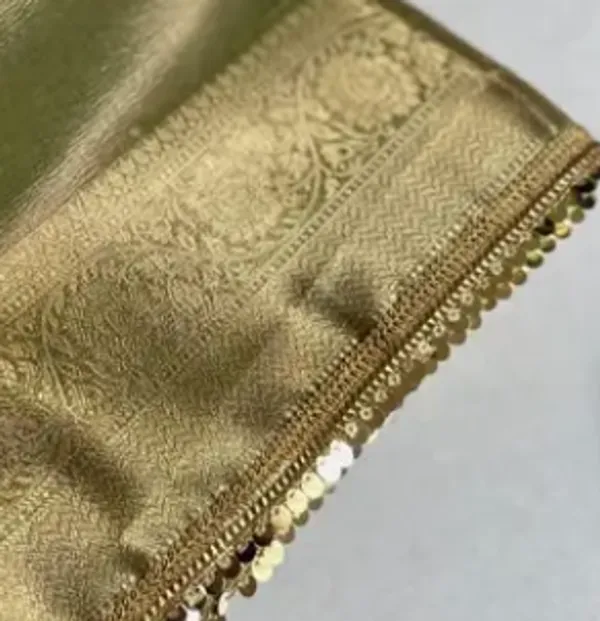 Banarasi_Mehendi_Jahnvi_Kapoor_Inspired_Tissue_Silk_Shimmer_Saree_With_Sequence_Lace_With_Unstitched_Blouse_Piece