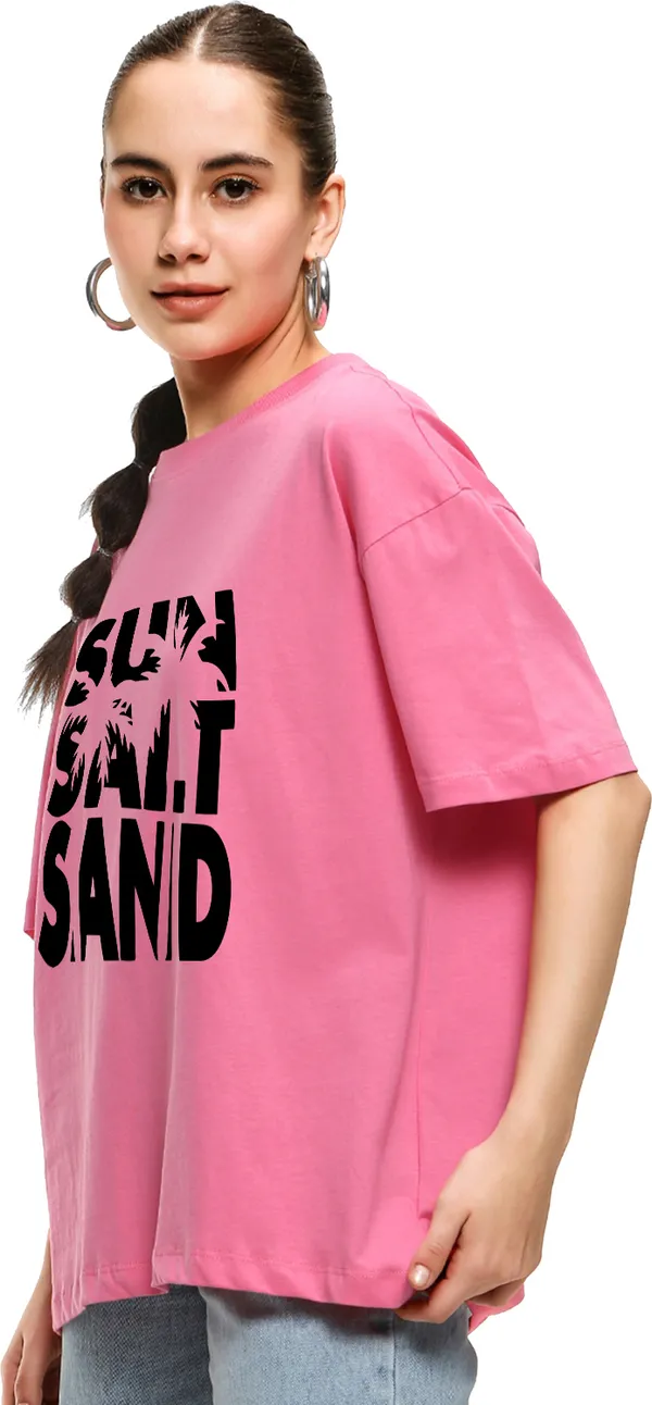 Pink_Cotton_Blend_Printed_Round_Neck_Half_Sleeve_Oversized_T-Shirt_For_Women