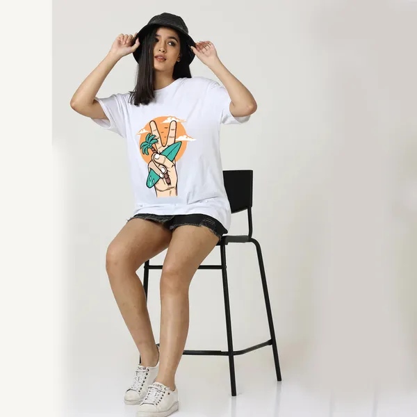 White_Cotton_Blend_Printed_Round_Neck_Half_Sleeve_Comfort_Fit_&_Oversized_&_Regular_T-Shirt_For_Women