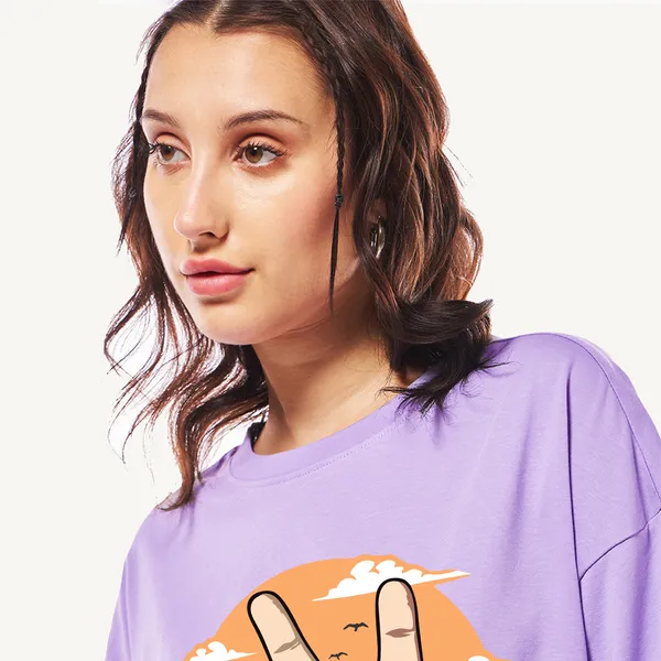 Purple_Cotton_Blend_Printed_Round_Neck_Half_Sleeve_Comfort_Fit_&_Oversized_&_Regular_T-Shirt_For_Women