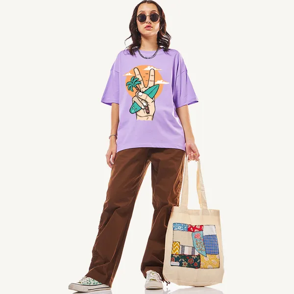 Purple_Cotton_Blend_Printed_Round_Neck_Half_Sleeve_Comfort_Fit_&_Oversized_&_Regular_T-Shirt_For_Women