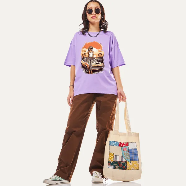 Purple_Cotton_Blend_Printed_Round_Neck_Half_Sleeve_Comfort_Fit_&_Oversized_&_Regular_T-Shirt_For_Women