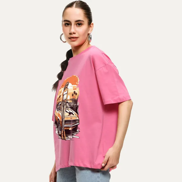 Pink_Cotton_Blend_Printed_Round_Neck_Half_Sleeve_Comfort_Fit_&_Oversized_&_Regular_T-Shirt_For_Women