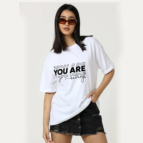 White_Cotton_Blend_Printed_Round_Neck_Half_Sleeve_Oversized_T-Shirt_For_Women