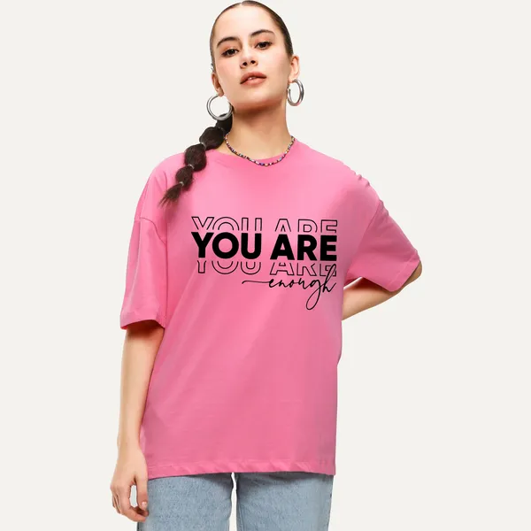 Pink_Cotton_Blend_Printed_Round_Neck_Half_Sleeve_Oversized_T-Shirt_For_Women