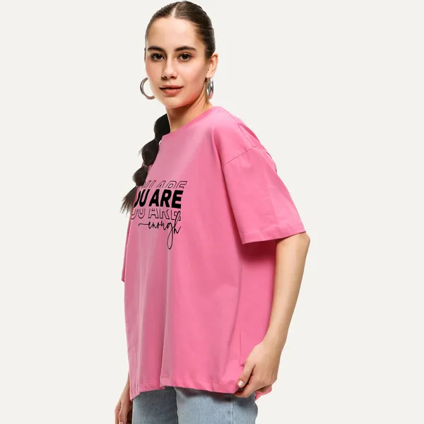 Pink_Cotton_Blend_Printed_Round_Neck_Half_Sleeve_Oversized_T-Shirt_For_Women