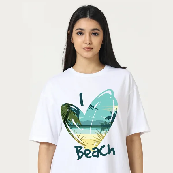 White_Cotton_Blend_Printed_Round_Neck_Half_Sleeve_Oversized_T-Shirt_For_Women