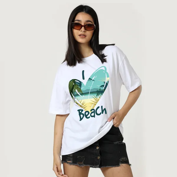 White_Cotton_Blend_Printed_Round_Neck_Half_Sleeve_Oversized_T-Shirt_For_Women