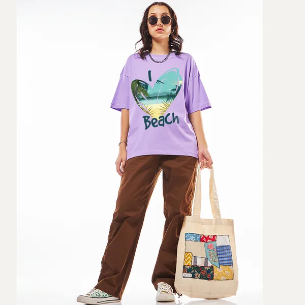 Purple_Cotton_Blend_Printed_Round_Neck_Half_Sleeve_Oversized_T-Shirt_For_Women